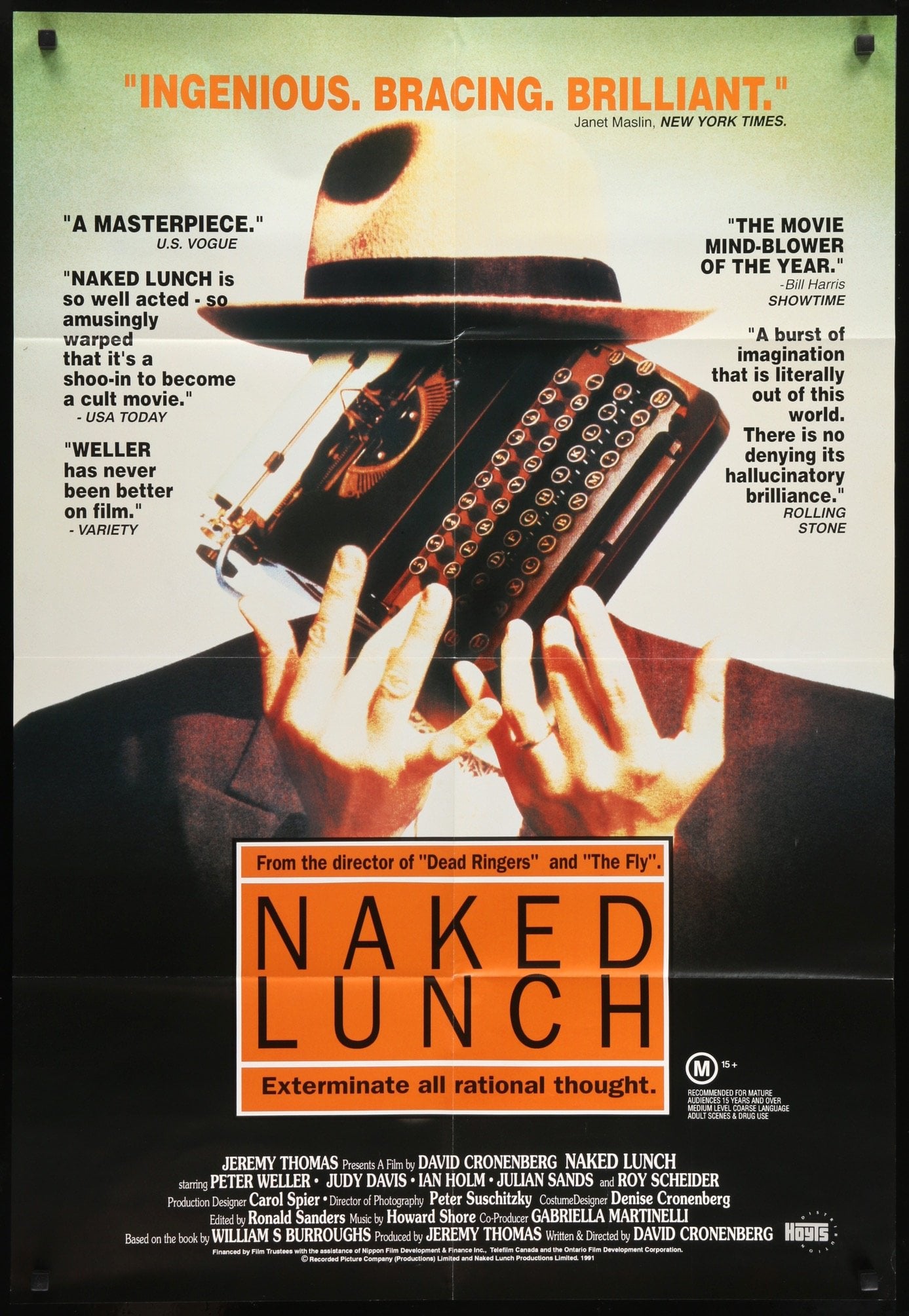Read more about the article Godišnjica kinopremijere filma Goli ručak redatelja Davida Cronenberga